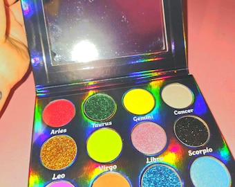 NEW DESIGN Constellations Eyeshadow Palette 12 Glitter & Chameleon Colors