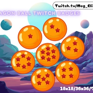 Dragonball Z Twitch Badges 7 set of twitch badges