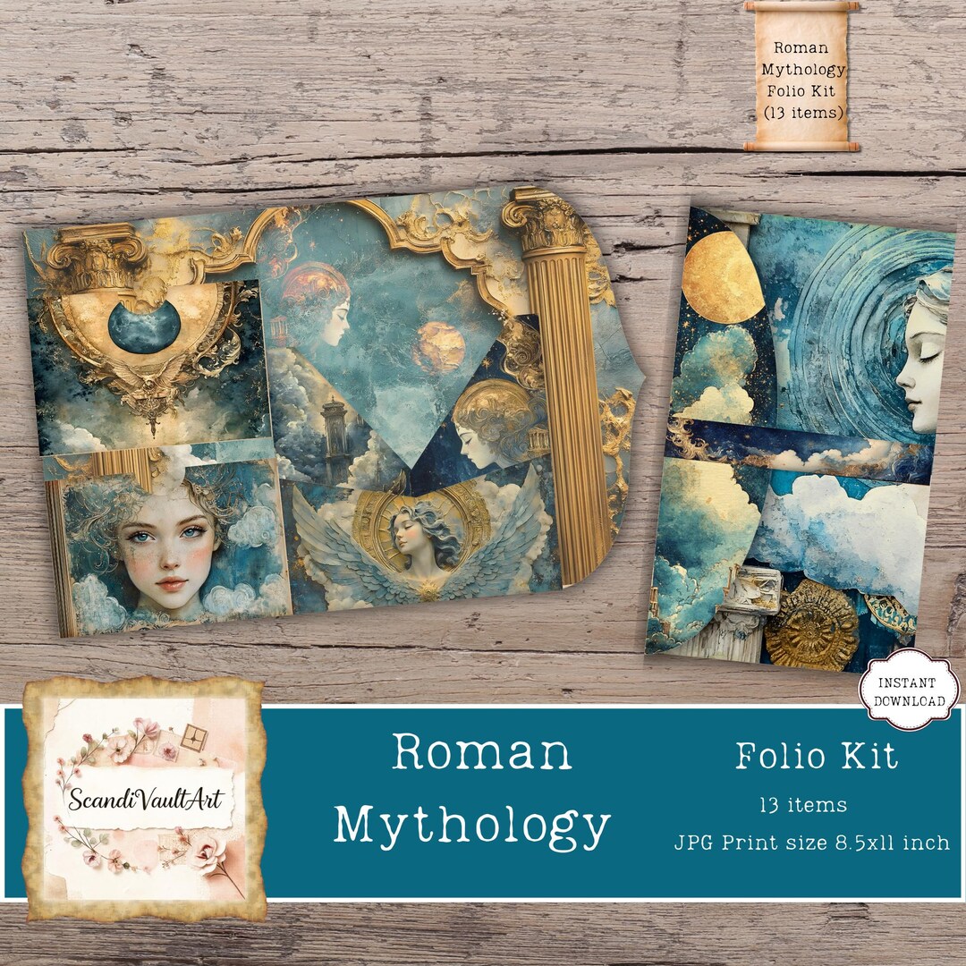 Goddess Junk Journal, Ancient Roman Mythology Folio Kit, Printable DIY ...