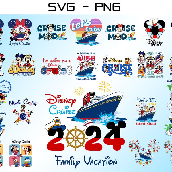 2024 Cruise Trip Bundle SVG PNG, 2024 Family Vacation Png, Family Trip Sublimation Design, Vacay Mode, Magical Kingdom Svg, Cruise Trip 2024