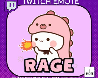 Animated Twitch Emote, Cute Rage Dinosaur Emote, Cute Twitch Emote, Twitch emote, Emote Twitch, Twitch Affiliate Emote, Twitch Sub Emote