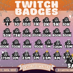 Minimal Twitch Bit Badges - 10 Pack Twitch Bit Badges