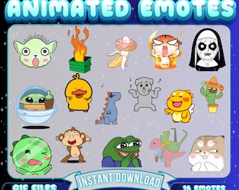 Animated Emote, Twitch Emote Megapack, Discord Emotes, Twitch Emotes, Emotes, Animated Emotes, For Streamers, Value Pack, Tiktok Emotes