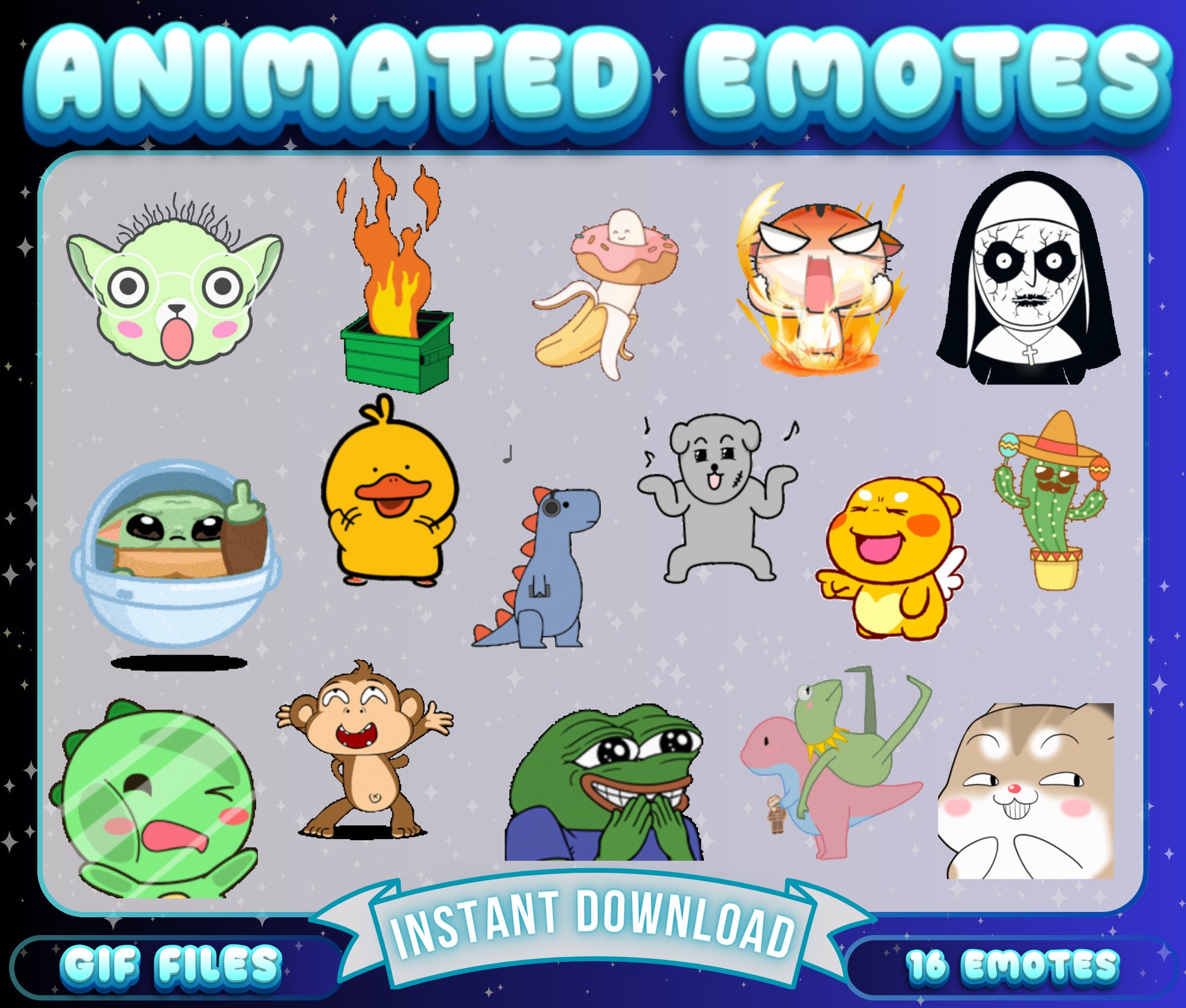 Animated Emote, Twitch Emote Megapack, Discord Emotes, Twitch Emotes, Emotes, Animated Emotes, For Streamers, Value Pack, Tiktok Emotes