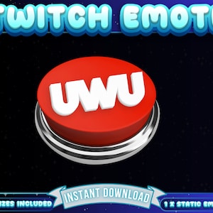 1 x UWU Twitch Emote, Lustiges Emote, Discord Emote, Lustiges Twitch Emote, Süßes Emote, Streamer Emote, Affiliate Emote, Follower Emote