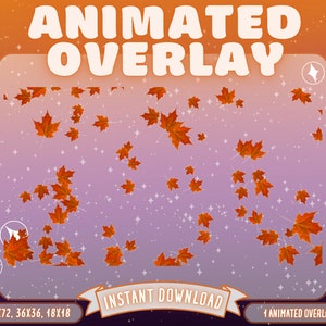Animated Twitch Overlay, Falling Leaves Overlay, Animated Falling Leaves Overlay, Streaming Overlay, Twitch Animated Overlay, Fall Overlay