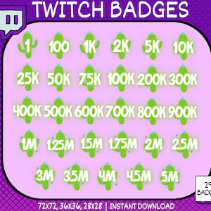 Twitch Bit Badges Set, Cactus Bit Badges, Cactus Twitch Badges, Cactus Twitch Bit Badges Set, Cute Bit Badges Set, Twitch emotes
