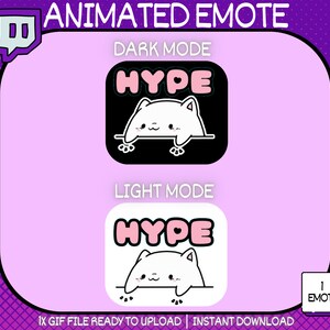 Animated Twitch Emote, Cute Kitty Emote, Cute Twitch Emote, Hype Twitch ...