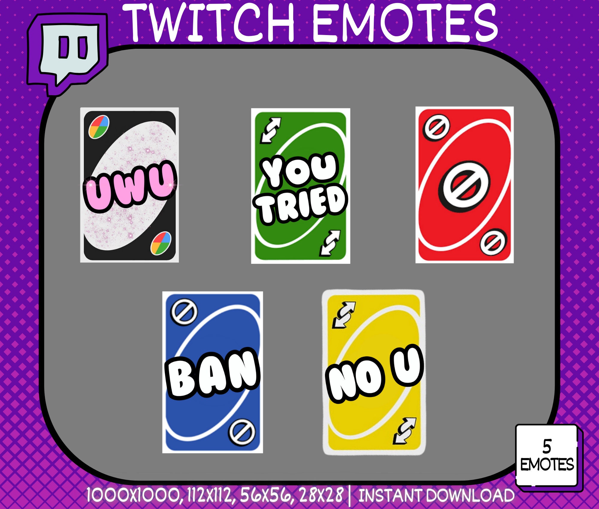 Custom Discord Emoji — love-themed uno reverse cards (blue, yellow