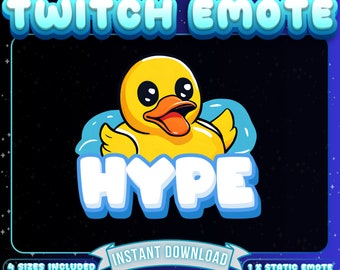 Hype Duck Twitch Emote, Funny Streamer Emote (Instant Download)