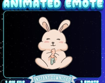 Emote Twitch animé, Emote lapin mignon, Emote Twitch drôle, Emote Twitch lapin mignon, Emote Twitch, Emote affilié Twitch, Emote secondaire Twitch