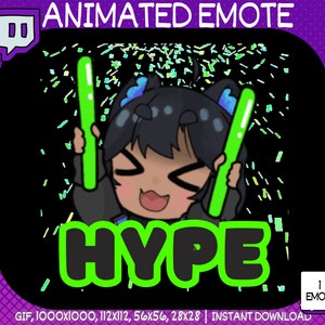 Animated Twitch Emote, Hype Emote, Hype Twitch Emote, Glowstick Twitch emote, Emote Twitch, Twitch Affiliate Emote, Twitch Sub Emote
