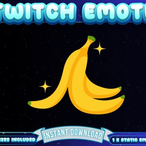 1 x Banana Peel Twitch Emote, Funny Emote, Discord Emote, Funny Twitch Emote, Cute Emote, Streamer Emote, Affiliate Emote, Follower Emote