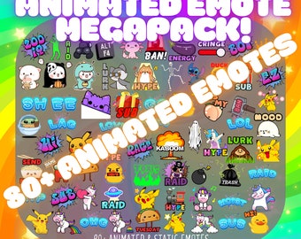 Animated Emote MEGAPACK, Twitch Emote Megapack, Discord Emotes, Twitch Emotes, Emotes, Animated Emotes, For Streamers, Value Pack