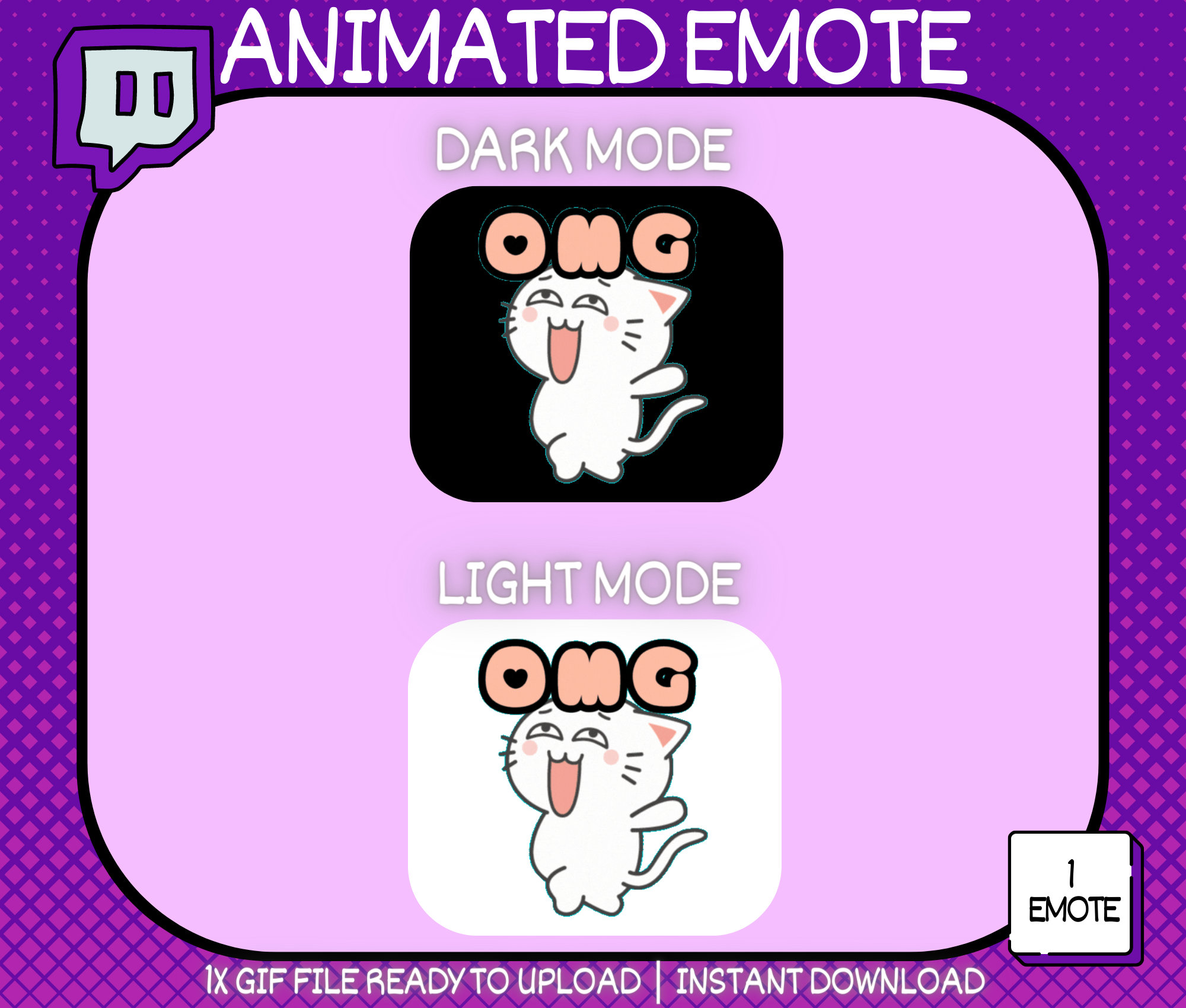 Animated OMG Kitty Twitch Emote (instant Download) - Etsy