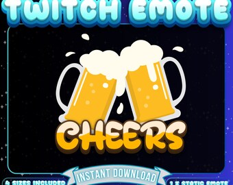 1 x Emote Twitch Cheers bière, Emote drôle, Emote discorde, Emote Twitch drôle, Emote mignon, Emote streamer, Emote affilié, Emote suiveur