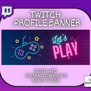 Cute Twitch Profile Banner, Cute Profile Banner, Gamer Profile Display Banner | Kawaii Profile Banner | Ready To Use | For Streamers