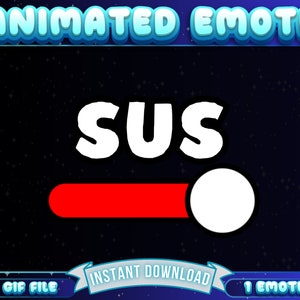 Animated Twitch Emote, Sus Emote, Funny Twitch Emote, Sus Twitch emote, Emote Twitch, Twitch Affiliate Emote, Twitch Sub Emote
