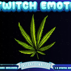 Grüner Laubbach Emote, lustiges Emote, Discord Emote, Twitch Emote, Tiktok Emote, Kick Emote, für Streamer, PNG, Grünes Blatt Emote, lustig