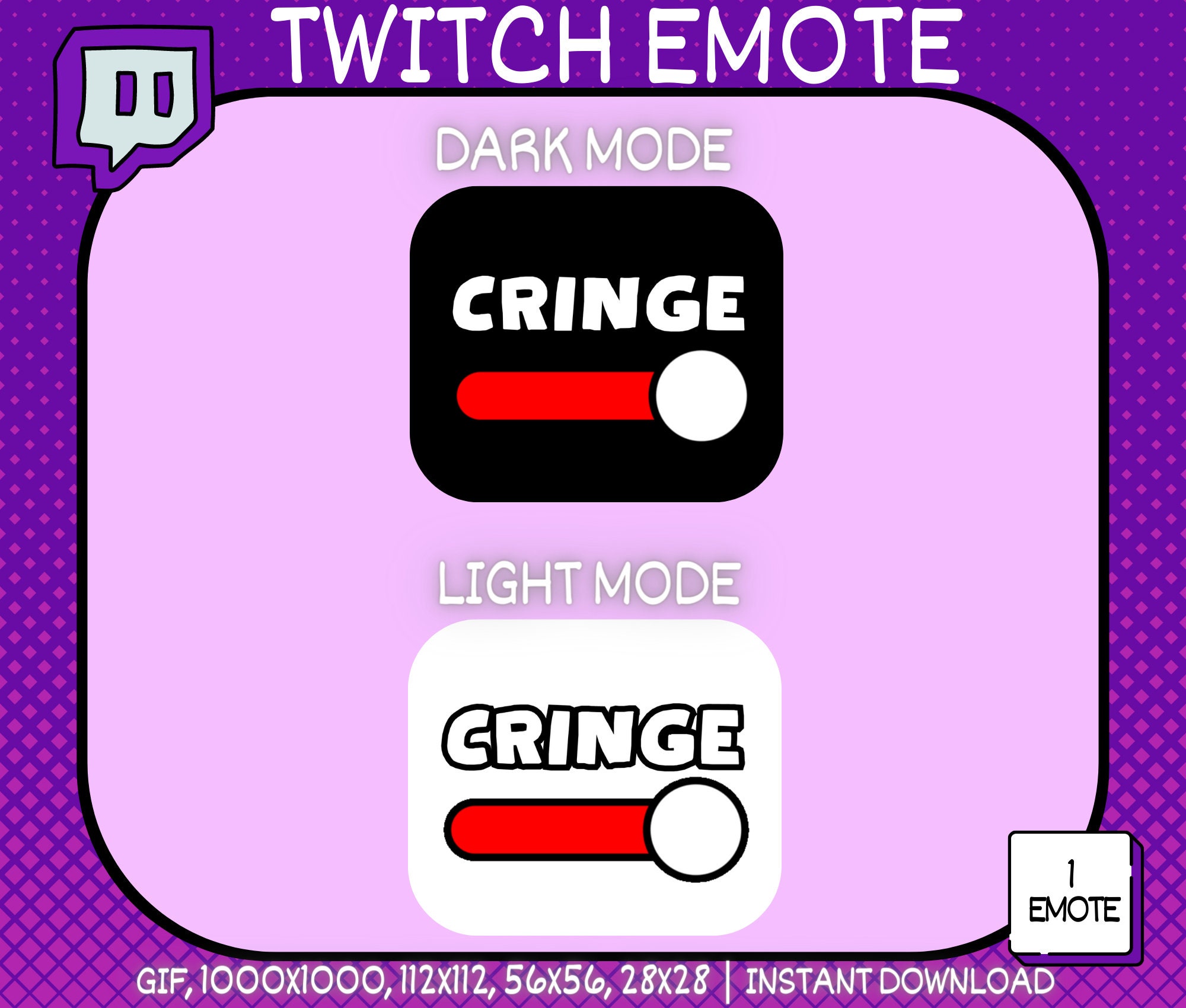 Animated Cringe Twitch Emote (instant Download) - Etsy