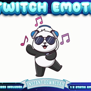 1 x Dancing Panda Twitch Emote, Funny Emote, Discord Emote, Funny Twitch Emote, Cute Emote, Streamer Emote, Affiliate Emote, Follower Emote