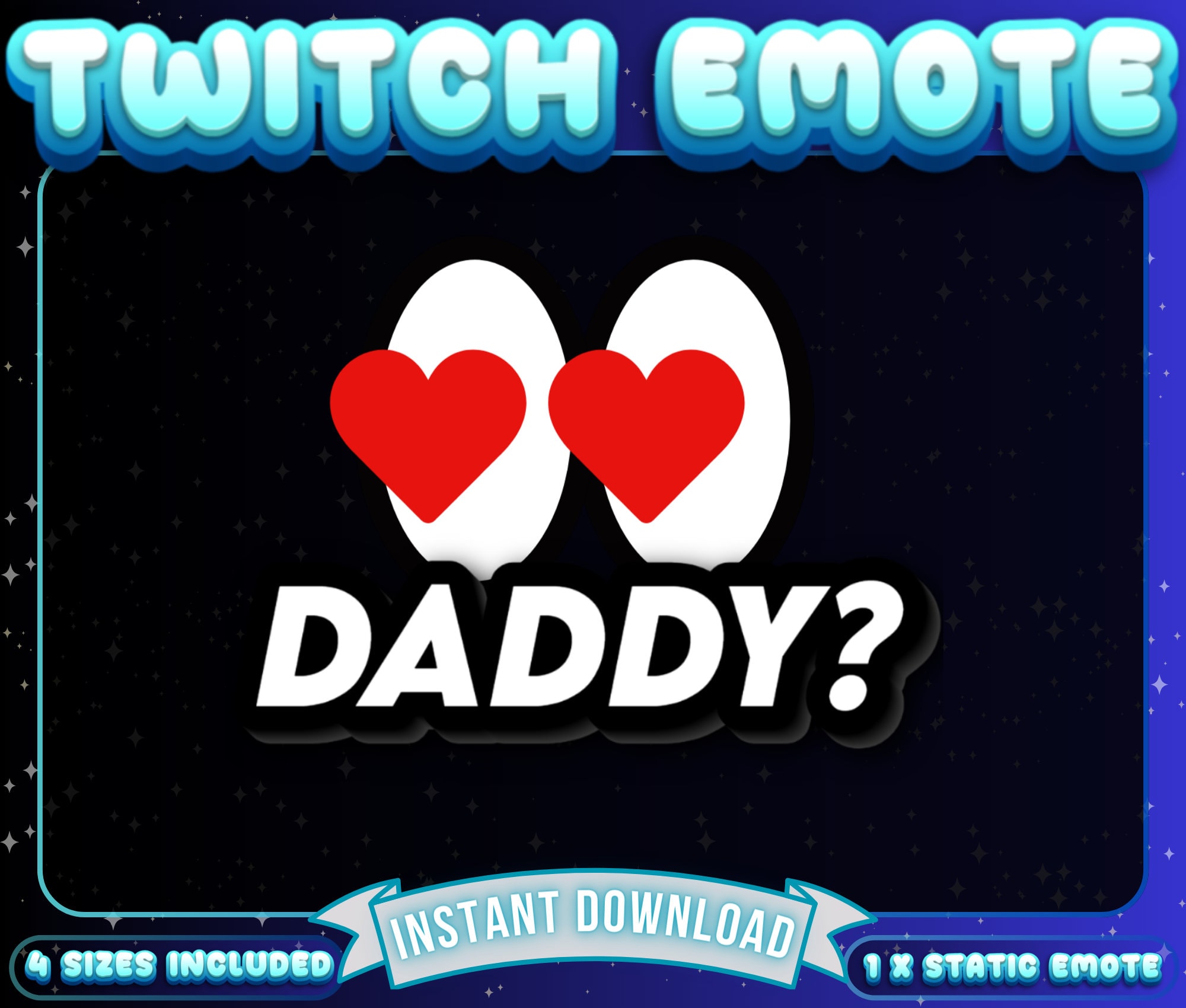 Daddy Twitch Emote, Funny Streamer Emote (digital Download) - Etsy