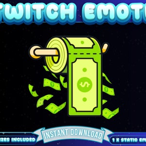 1 x Money Twitch Emote, Funny Emote, Discord Emote, Funny Twitch Emote, Cute Emote, Streamer Emote, Affiliate Emote, Follower Emote