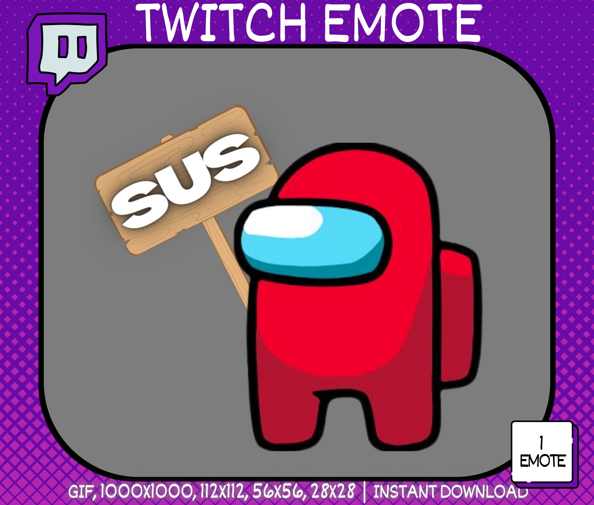 Among Us Meme Emotes for Twitch Discord Facebook Gaming and -  Israel