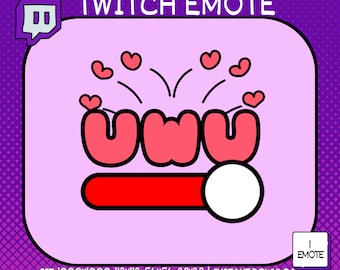 Animiertes Twitch Emote, UWU Emote, lustiges Twitch Emote, UWU Twitch Emote, Emote Twitch, Twitch Partner Emote, Twitch Sub Emote