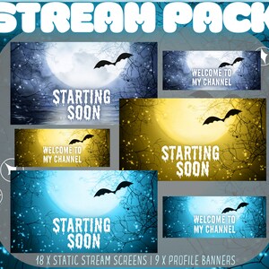 Halloween Stream Screens + Profile Banners, Stream Screens Multi Pack, Halloween Profile Banners, Cute Halloween Theme, Twitch Stream Screen