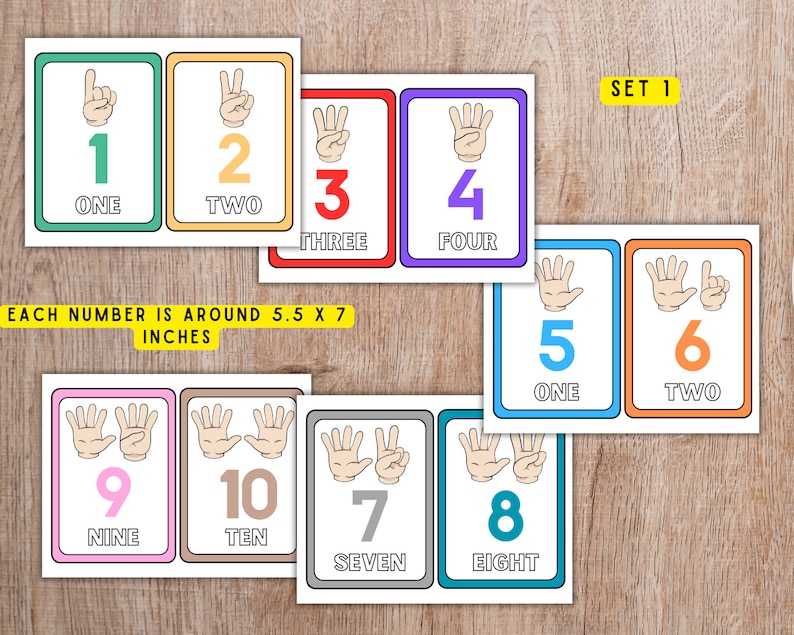 Finger Numbers,flash Cards,printable Counting 1-10,number Frames ...