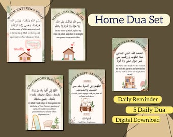 Daily duas, Entering and leaving home Dua, bathroom dua, Duas for home, duas for kids Digital Download Everyday duas home duas