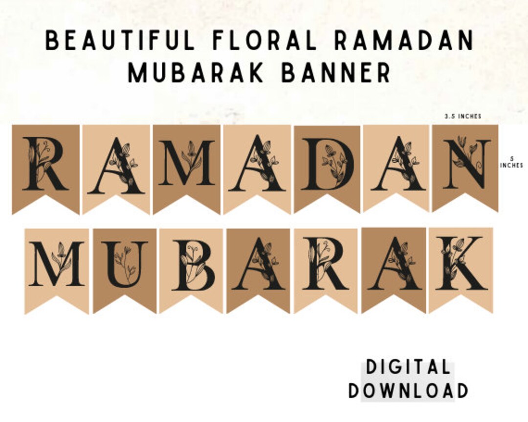 Ramadan Printable Banner, Ramadan Banner, Ramadan Homedecor, Ramadan