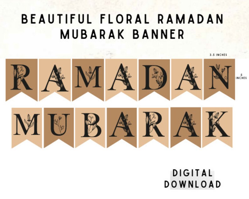 Ramadan Printable Banner, Ramadan Banner, Ramadan Homedecor, Ramadan ...