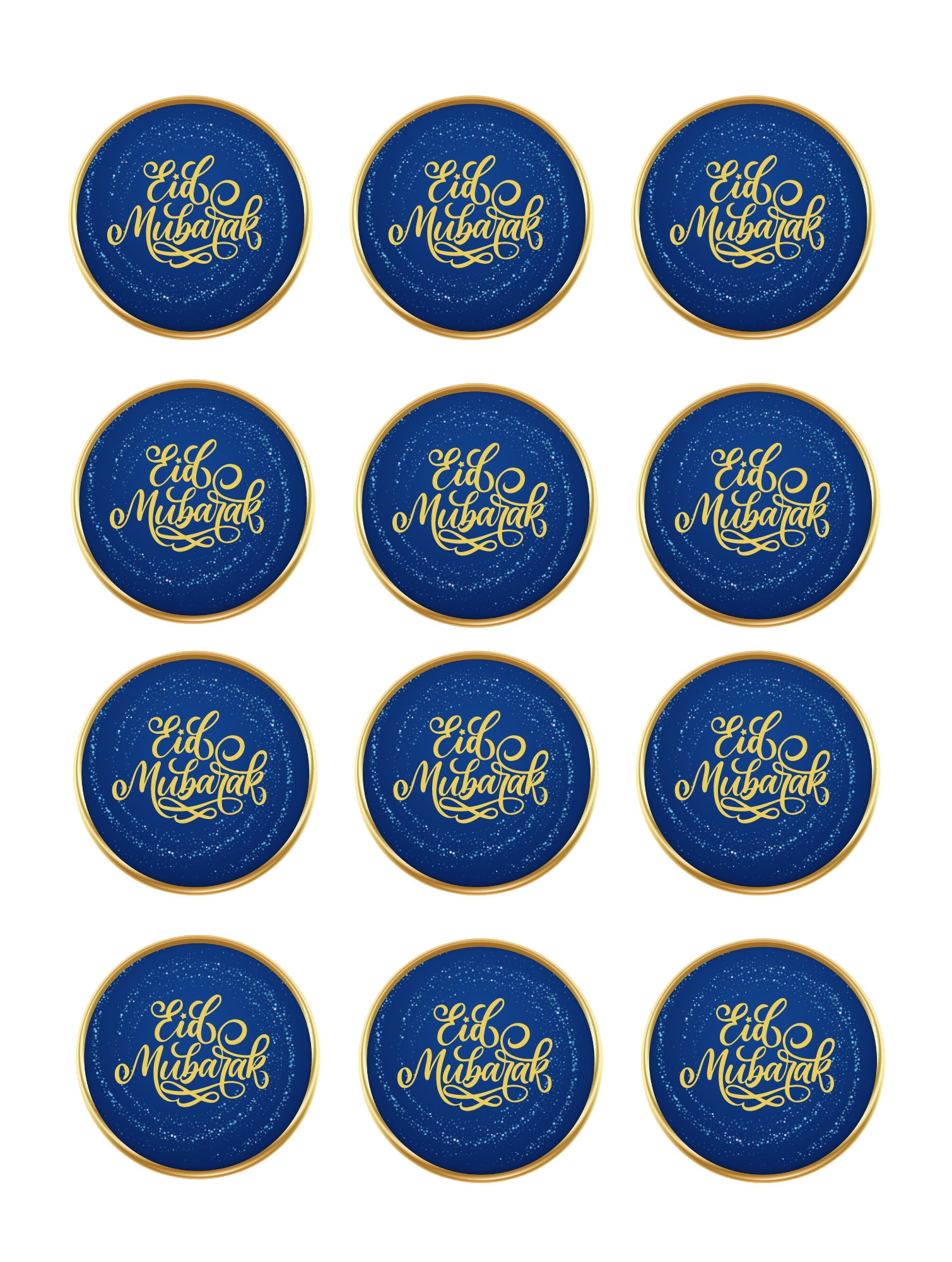 Eid Mubarak Cupcake Topper, Eid Mubarak Cupcake, Eid Mubarak Gift Tag ...