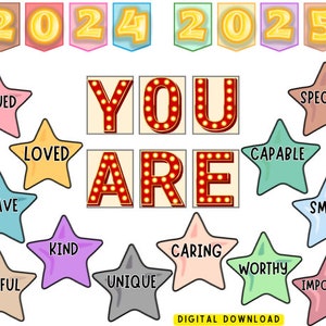 Sie sind Pinwand, Motivationstafel, Motivations-Schulpinwand, positive Einstellung für das Klassenzimmer, Klassenzimmer-Wandkunst