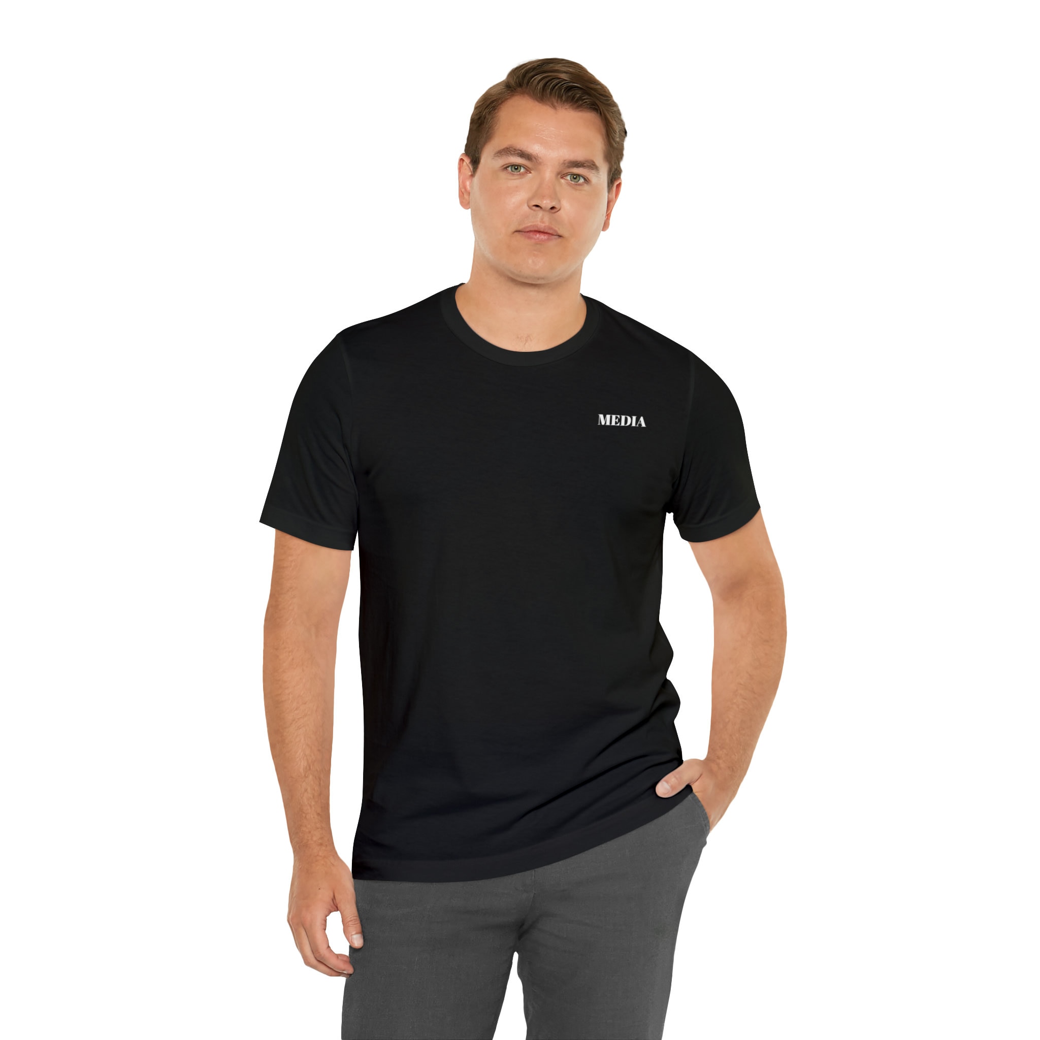 MEDIA - Black Short Sleeve T-shirt - Unisex - Etsy