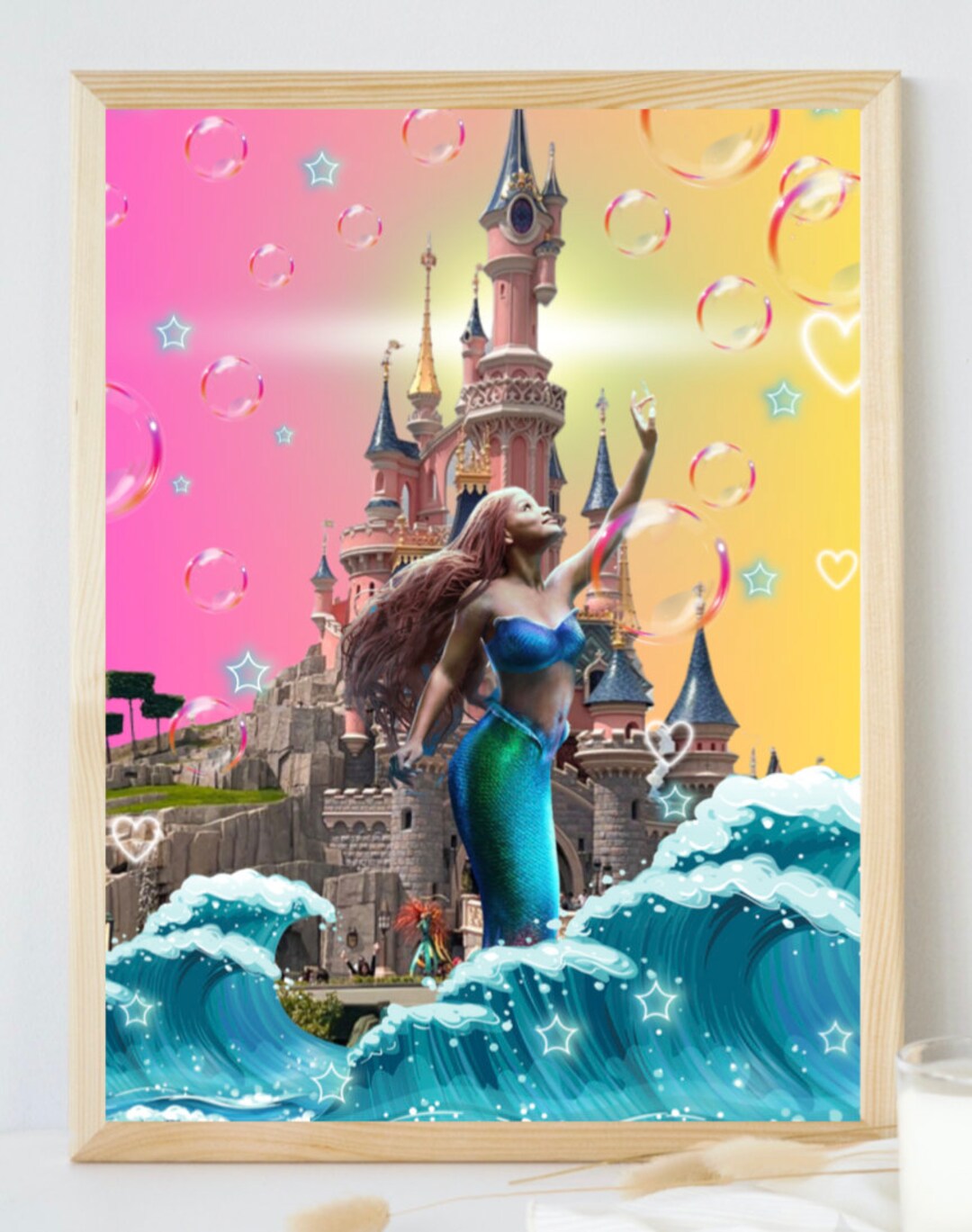 The Little Mermaid Print Ariel Wall Art Mermaid Print Etsy