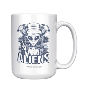 Alien Space Mug, Peace Alien Mug, Outer Space Alien gifts, Gifts for Him, Gifts for Her, Alien Gift ideas, Cosmic Alien Mug, UFO Encounter