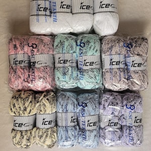 Chenille Tweed Ice Yarns, Speckled Chenille Yarn, destash yarn, plushie yarn, ice yarns, amigurumi yarn, chunky chenille yarn, plush yarn