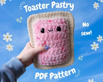 Toaster Pastry Häkelanleitung, Ohne Nähen, Häkelkissen, Häkelanleitung, Pop-Tart-Anleitung, Plüschtier-Anleitung, Häkelfutter, Amigurumi