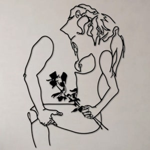Liebe machen Wandkunst, nackte Paar Wandkunst, Kontinuierliche minimalistische Linie Kunst, Romantische Schlafzimmer Kunst, Heiße Paar Linie Kunst, abstrakte Wandkunst