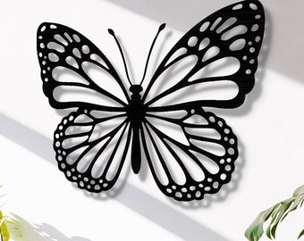 Large Metal Butterfly Wall Art, Nature Inspired Sculpture