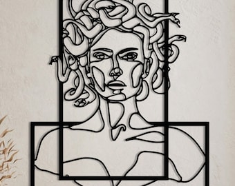 Medusa Metal Wall Art, Greek Mythology Decor