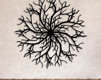 Abstract Tree of Life Metal Wall Art, Modern Home Decor