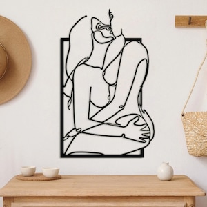 Lesbian Couple Metal Wall Art , LGBT Couple Wall Art , Make Love Metal Line Art , Hot Couple Decor , Couple Wall Decor , Couple Making Love