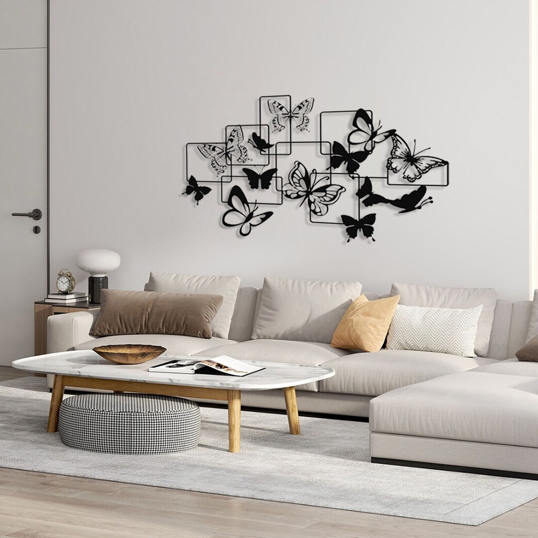 Flock of Butterflies Metal Wall Art , Butterfly Home Decor , Metal Wall