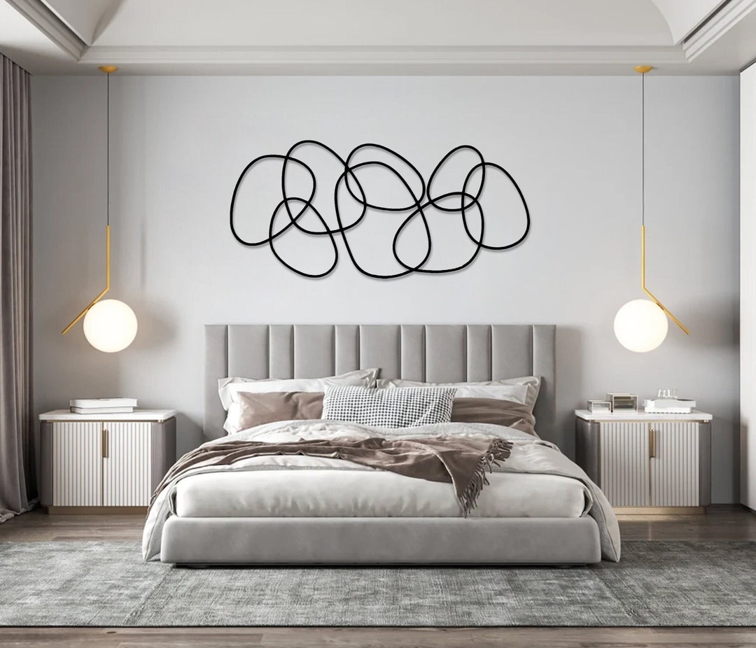 Abstract Metal Circle Wall Art, Modern Home Decor - Etsy