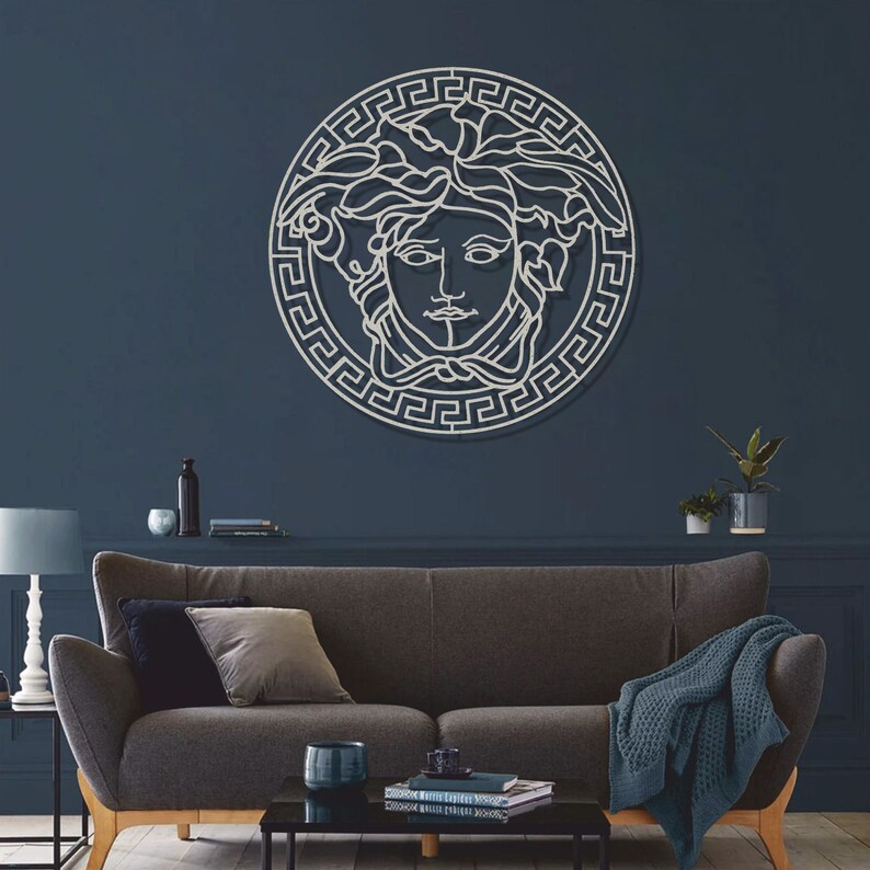 Medusa Metal Wall Art , Greek Mythology Decor , Living Room Wall Art