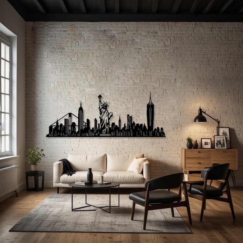 New York Skyline Metal Wall Art